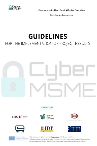 GUIDELINES FOR THE IMPLEMENTATION OF PROJECT RESULTS